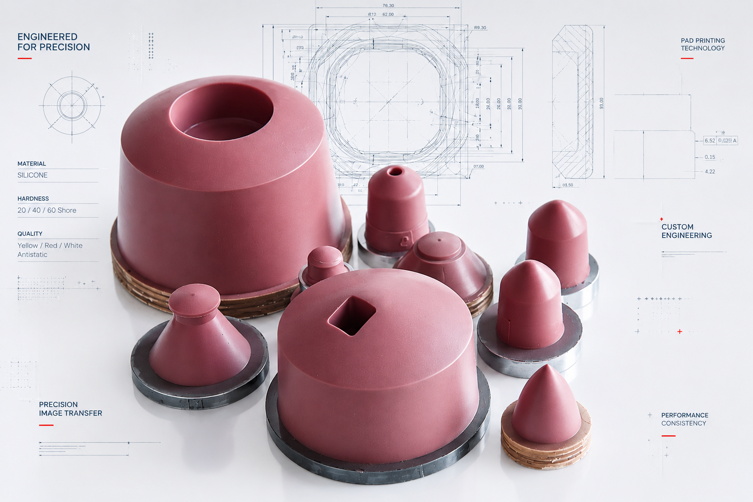 Pad Printing Pads for Industrial Applications | Printing International